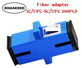 Envío gratis AB27B SC/UPC-SC/UPC 200pcs modo Simplex de Fibra óptica acoplador de la brida del adaptador de conector