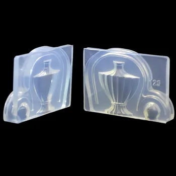 Estereoscópica Clara de Silicona DIY Mini botella de Conjunto de la forma del Molde De Resina Epoxi para la Fabricación de Joyas Artesanales de las Herramientas de moldes de resina forjewelry