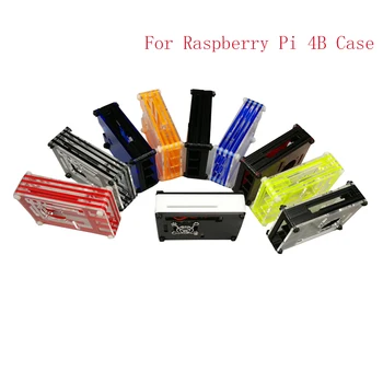 Para Raspberry Pi 4 Caja De Acrílico De 9 Capas Caso De La Caja De Cáscara Envolvente Multi-Color De La Tapa De La Carcasa Para Raspberri Pi 4 Modelo B