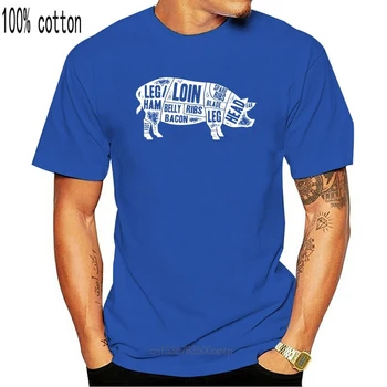 Camisa de hombre T Cortes de la carne de Cerdo asada Cocinero Chef Camiseta de la Parrilla de Cocción de los Nuevos Hombres de la Camisa de 2020 Hombres de Verano Tops Hacer Camisetas