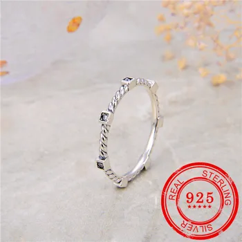 Versión coreana de la nueva plata de ley 925 anillo de parte de las señoras del estilo original exquisita joyería de moda