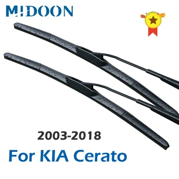 MIDOON Híbrido de las escobillas del Limpiaparabrisas para KIA Cerato Ajuste de Gancho Brazos Modelo Año desde el 2003 hasta el 2018
