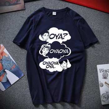 Oya Oya Oya Haikyuu camiseta de los Hombres Kuroo Anime Bokuto Manga Shoyo Voleibol Creativo de la parte Superior de la Camiseta de Algodón de manga Corta T-shirt