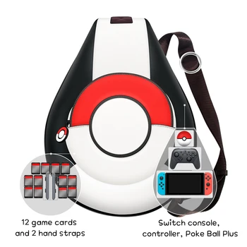 Bolsa de almacenamiento Para Diferentes Interruptor Pokeball Caso Pokemons Llevar Storagebag Portátil de Viaje Bolsa Protectora Suave Cuero de la PU Mochila