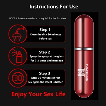 6ML Sexo Delay Spray para Hombres Pene Poder Prevenir la Eyaculación precoz Viagra Spray Erección que dura 60 Minutos de Productos para Adultos de 18 años