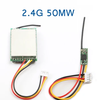 2.4 G de 50MW la Transmisión de Imágenes de Video Inalámbrico del Transmisor y el Receptor del Módulo de Transceptor Ultra-pequeña tabla 3.7 V-5V Partes para el FPV