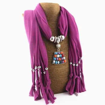 RUNMEIFA 2019 la Mujer Elegante de Algodón Colgante de Joyería de Borlas Bufanda Collar Bufandas foulard femme Chal Señora Coloridas Bufandas de Cuello