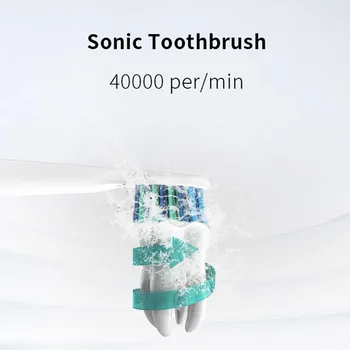 SEAGO Cepillo de dientes Eléctrico con 1 Reemplazo de Cabezales de la Batería de Sonic Cepillo de Dientes para una Limpieza Profunda Incluido de cerdas Suaves SG503