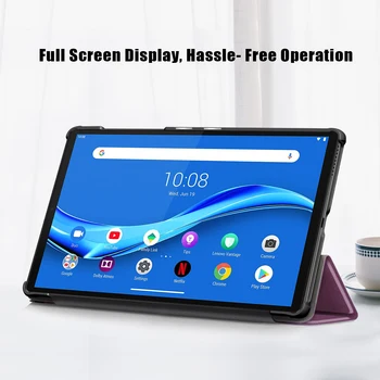 Nueva caja de la Tableta de Lenovo Tab M10 FHD Plus Smart Flip de Cuero de la PU de la Cubierta para la TB-X306X X606F X505F X605F Smart Funda+ Regalo Gratis