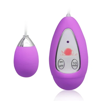 10 Modo de Control Remoto Solo Huevo Vibrador Impermeable de Velocidad de Salto de Huevo Amor Pelota de Estimulador de Clítoris de Juguetes Sexuales para Mujeres