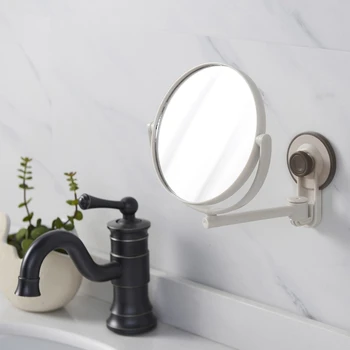 Baño Espejo, Espejo de aumento 1X/3X de Aumento de la Copa de Succión Ajustable de Maquillaje Espejo de Doble Cara Espejo del Baño