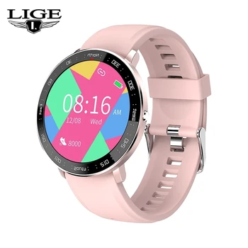 LIGE Reloj inteligente de las Mujeres de pantalla Completa, toque la operación para Android ios iPhone ritmo del Corazón impermeable de la salud de los Deportes smartwatch Hombres