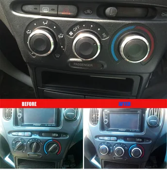 3pcs Para Toyota Funcargo / Probox Perilla del Interruptor de Perillas Calentador de Calor Botones de Control de temperatura Marca de Marco A/C Aire Con la Cubierta