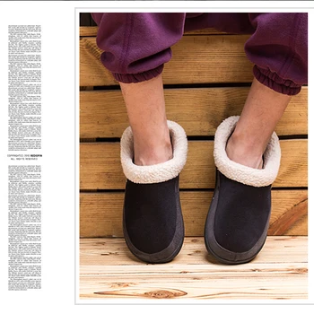 Casa de Algodón zapatillas de los Hombres de Invierno de Baño de Felpa Slipppers Caliente Australia Estilo Masculino de la Casa Interior de los Zapatos de los Hombres hausschuhe herren
