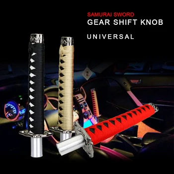 R-EP de Coche Universal de la Espada Samurai Perilla de palanca de Cambio de 25 cm Katana Perilla de palanca de cambio para el Automóvil de piezas de Repuesto