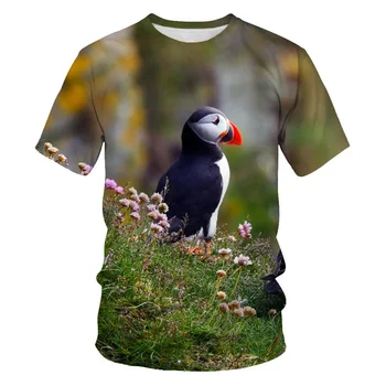 Pajarito T-shirt de impresión 3d de la casual camiseta de Animal verano transpirable O-cuello de manga corta camisetas de alta calidad camisetas para hombre camisetas
