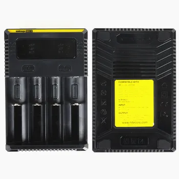 Sysmax Nitecore i4 26650 18650 batería CR123A 17670 AA AAANi-MH / Ni-CD Cargador de Batería para AA AAA 26650 14500 batería de Li-ion Baterías de Litio