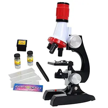Kit de microscopio de Laboratorio LED 1200X Casa a la Escuela de Educación de Juguete de Regalo Refinado Microscopio Biológico Para Niños de Infantil