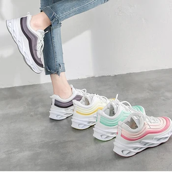 2020 Nueva Moda Caliente de Calidad Superior de Encaje de la Mujer en los Deportes de Zapatillas de deporte Color Mezclado Casual Zapatos de diseño Vacaciones vocación Zapatos