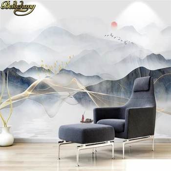 Beibehang de Tinta de encargo de la pintura de paisaje de niebla fondos de pantalla mural para la sala de estar sala de estar decoración en 3D de la pared de los rollos de papel