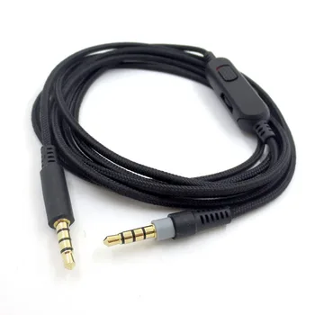 Sustitución de Jugador Cable de Audio para Logitech G633 G933 con Cable de Micrófono de Control para Kingston en la Nube Alfa para PS4