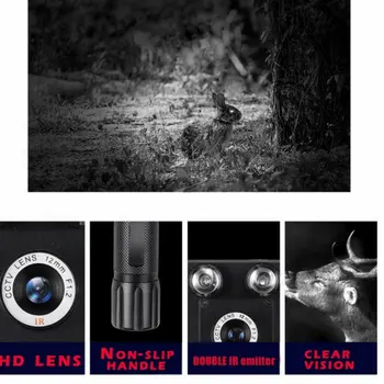 De alta definición con visión nocturna por infrarrojos sistema de doble perspectiva no de la cámara termográfica de la pantalla digital de mano real de la visión nocturna