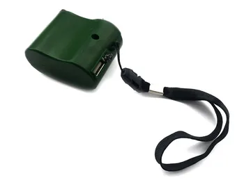 Negro/Azul/Verde USB manualmente manivela cargador de carga universal tesoro inteligente de emergencia portátil Dynamo de Mano,Libre de la Nave