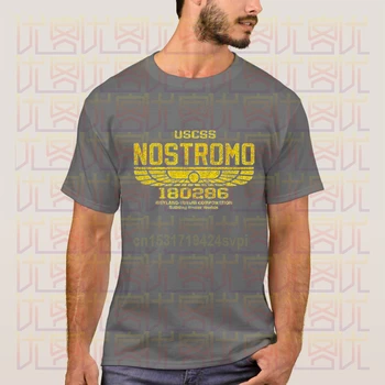 USCSS Nostromo de Alien de la Película Logotipo de la Ropa Popular Camiseta de cuello redondo Algodón Camisetas Homme Tops Camisetas S-4XL los Hombres y Mujeres de Impresión