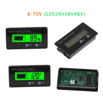 OOTDTY 8-70V LCD de Plomo Ácido de Litio Capacidad de la Batería Indicador de Voltímetro Probador de Voltaje de Alta Calidad