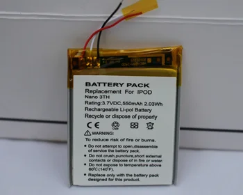 2pcs/lot de la batería Para Nano3 Reemplazo de la Batería 3.7 V Li-ion Batería de Repuesto