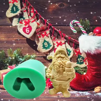 Navidad Santa Resina del Molde 3D Santa Claus Molde de Silicona para el BRICOLAJE Estatuilla de Artesanías 2021 Nuevo