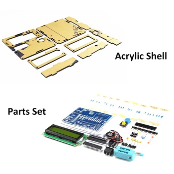 Multifuncional Transistor Probador Kit de BRICOLAJE Resistencia Condensador Triodo Electrónicos de Medición con armazón de Acrílico y de Partes