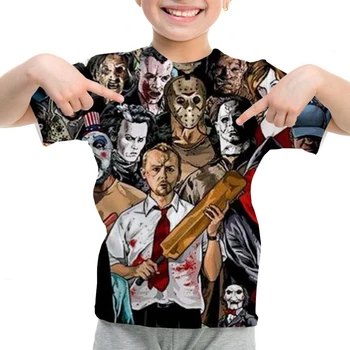 Kawaii Película de Terror en 3d de Impresión de la Camiseta de los Niños de dibujos animados Divertidos Niños/niñas T-shirt Top Shirt Graphic Camiseta Niños T-Shirts Ropa