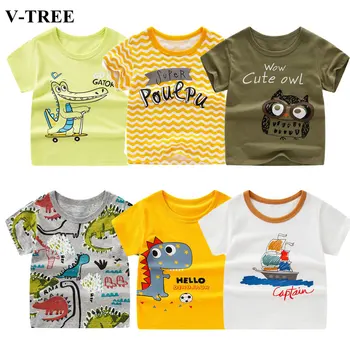 De verano los Niños T-shirt de dibujos animados Tops Para Niños de manga Corta para Niñas Camisetas de Algodón Niños Camisetas 2-10 Años Bebé Ropa