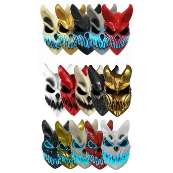 Halloween Máscara de Demonio Cosplay Parte Props Horrible Traje de PVC 3D Textura de la Máscara Para la Decoración de Halloween Máscara de Moda