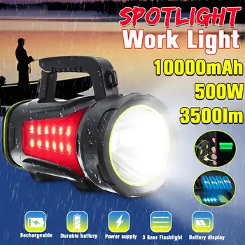 200/300/500W de Mano de Spotlight USB Portátil Construido en una batería Recargable LED Luz de la Linterna Linterna de la prenda Impermeable de la lámpara del Punto
