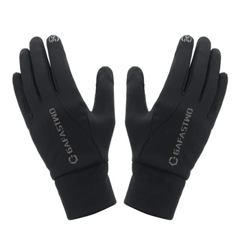 Nuevos deportes guantes de invierno cálido al aire libre, montar a prueba de viento de los hombres y las mujeres de la pantalla táctil con terciopelo impermeable de todos los dedos de los guantes
