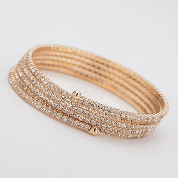 YFJEWE Nuevo Diseño de la Moda pulsera de mujer Con cristal de diamante de imitación de La pulsera ajustable Pulsera de regalo para las mujeres B152