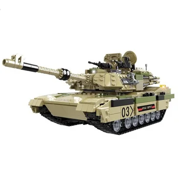 La Serie militar Estadounidense Abrams M1A2 principal tanque de batalla Modelo de BRICOLAJE Accesorios de la Construcción de Bloques, Ladrillos Niño Juguetes Regalos