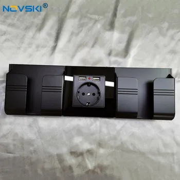 NOVSKI Enchufe de la Pared Móvil de Teléfono de 12 Titular, Smartphone de Carga USB Soporte de Estante de los Titulares de Enchufe, el Bicarbonato de Negro Soporte.