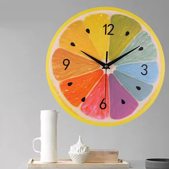 2020 Fruta Nueva Creatividad Digital Reloj de Diseño Moderno en Silencio Digital Decorativo Reloj de Pared para el Hogar Sala de estar Decoración de la Pared de la Oficina