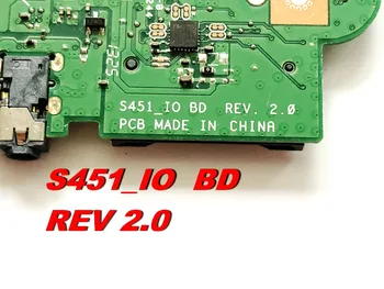Original Para ASUS S451 de AUDIO USB de la TARJETA SD de la JUNTA de S451_IO BD REV 2.0 Probado el bien de envío gratis