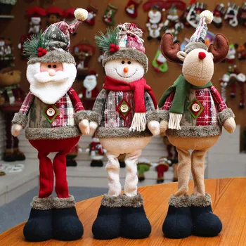 Santa Claus Hombre De Nieve Elk Muñeca Decoración De Navidad Árbol De Navidad Decente Adornos