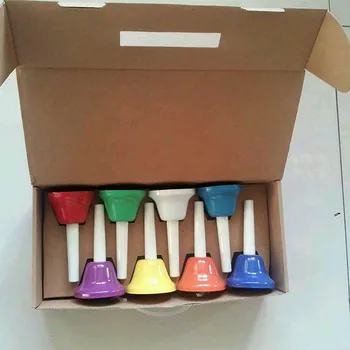 Instrumento Niño de 8 notas Musicales de Juguete 8pcs/set en la Educación Temprana de RFID Bloqueo de Juguete de los Niños de la Mano de Bell