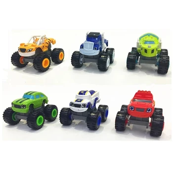 6PCS/Lot Monstruo Máquinas de Autos de juguete ruso Milagro de la Trituradora del Camión de los Vehículos de la Figura Ardió Juguetes Para Niños, Regalos de Cumpleaños