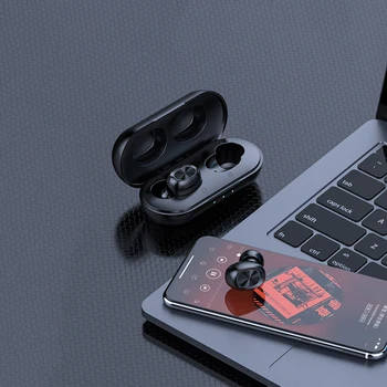 TWS Bluetooth 5.0 de Auriculares Toque Estéreo de Auriculares Inalámbricos IPX5 Impermeable de la Música de los Auriculares