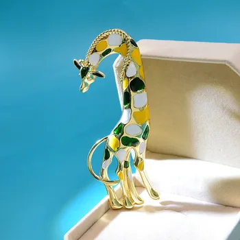 CINDY XIANG Esmalte Gran Jirafa Broches Para las Mujeres Vivid Diseño Animal Pin de Broche de Lujo de Alta Calidad Accesorios de Otoño Estilo