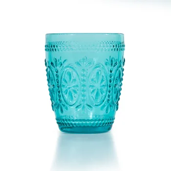 2Pcs/Lot 300 ML Multicolor de Cristal de la Copa de Relieve Vasos de Agua de Vidrio Taza de Leche Jugo de Vasos de Vino por Parte de la Barra de Vidrio