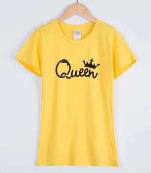 Verano de las mujeres t-shirt 2019 nueva llegada de manga corta O-cuello de la mujer camiseta de la Reina de la Corona de la Princesa Kawaii camisetas top tee harajuku