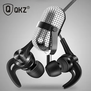 QKZ DT1 Auriculares Estéreo de alta fidelidad Deporte que se Ejecuta en la oreja los auriculares Super Bass Auriculares Impermeables IPX5 Auriculares transparente Con Micrófono